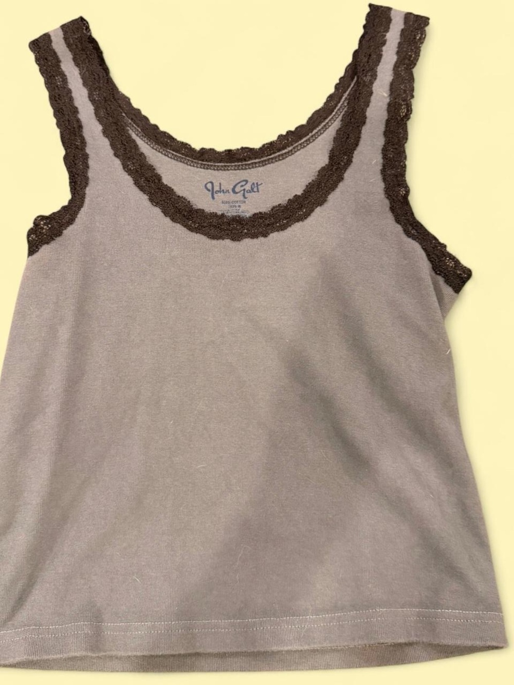 Brandy Melville John Galt Lace-Trim Tank Top